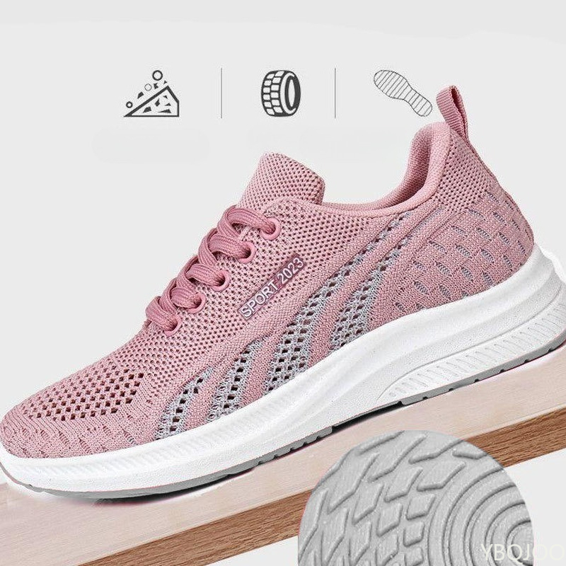 Breathable Mesh Athletic Shoes - Sepatu Wanita Kasual Ringan Model Terbaru