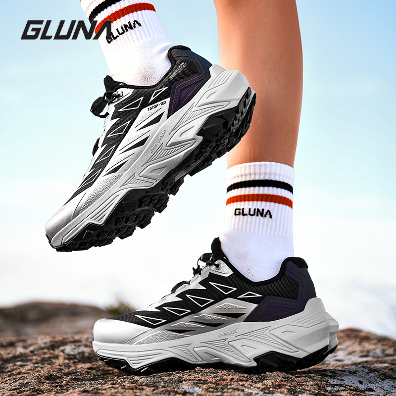 Anti Slip Trail Running Sneakers - GLUNA Sepatu Lari Trail Tahan Air