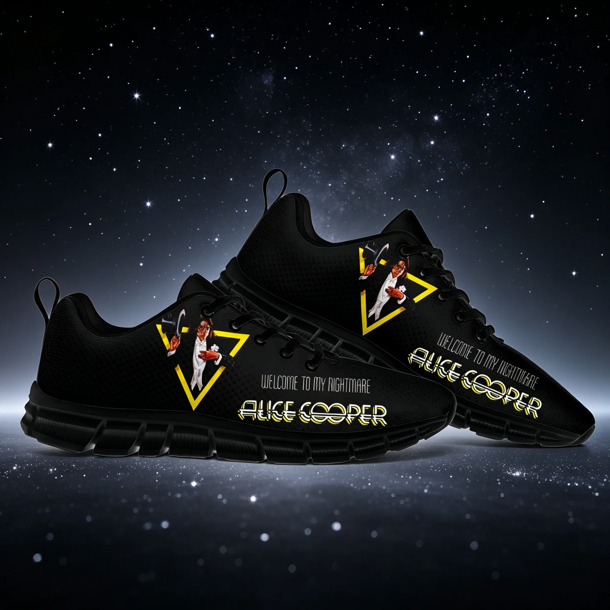 Breathable Mesh Athletic Shoes - Sepatu Lari Atletik Unisex Alice Cooper