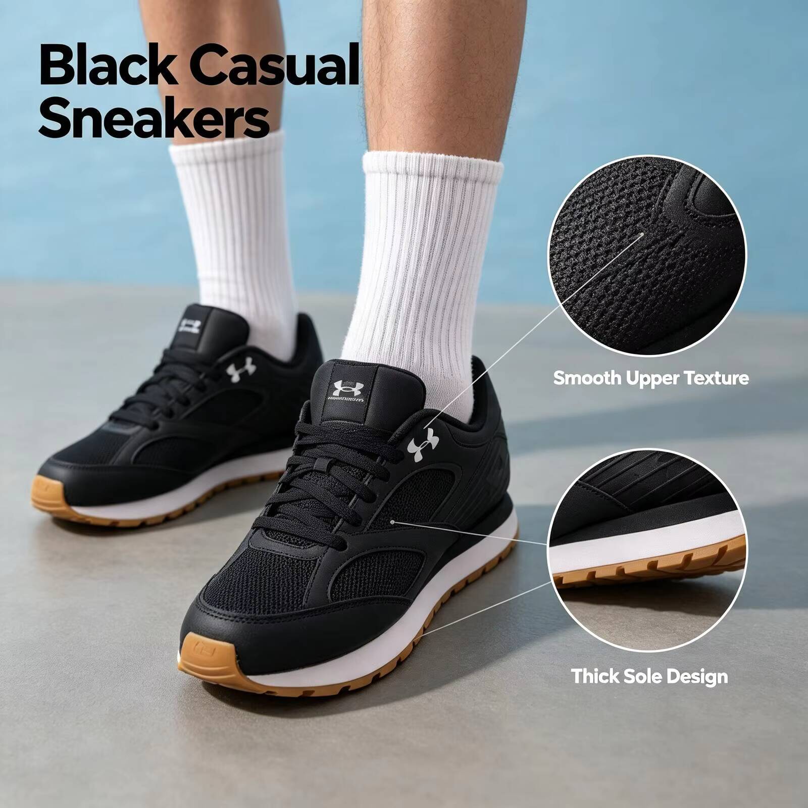 Air Cushion Jogger Shoes Men - Sepatu Lari Under Armour Jogger Minimalis,