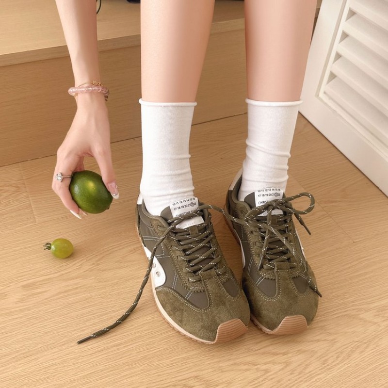 Running Shoes - Sepatu kets blok warna retro sepatu