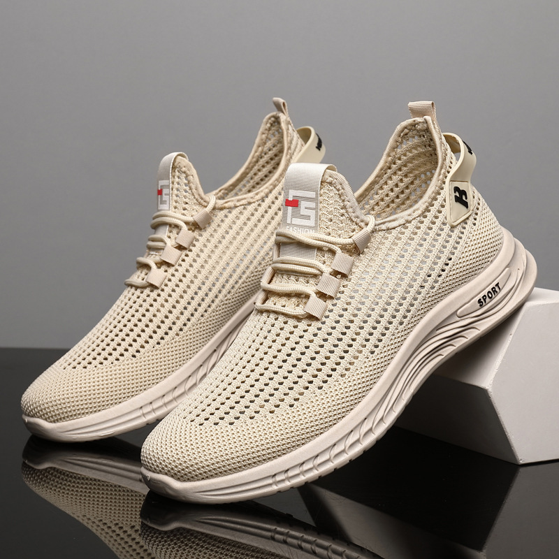 Shock Absorbing Gym Trainers - Sepatu Rajut Jaring Ringan Pria Sol