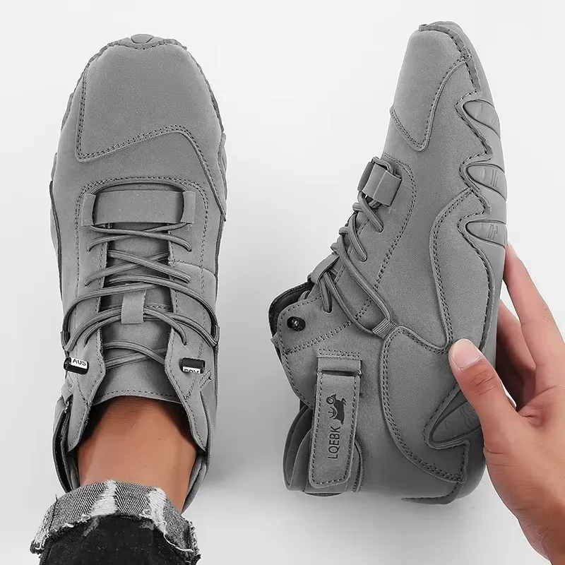 Waterproof Goretex Running Shoes - Sepatu Desain Kulit Baru Pria Ringan