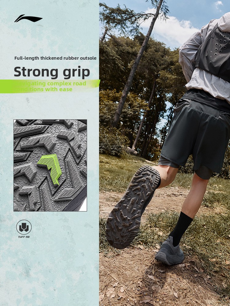 Sepatu Lari Pria Li-Ning Zhuye - Anti Slip Trail Running Sneakers ulasan dan harga
