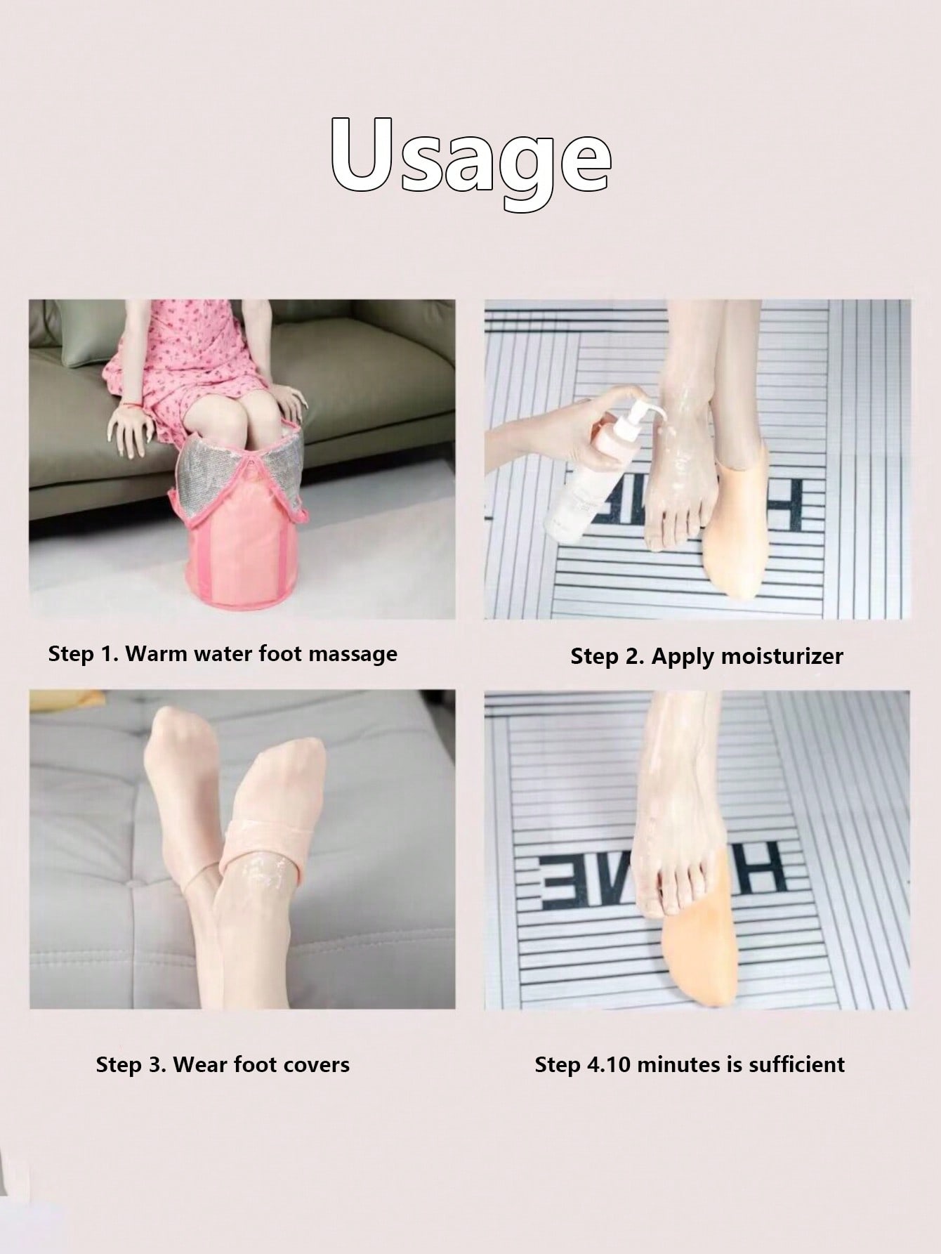 1 Pasang Kaus Kaki Masker Kaki - Heels ulasan dan harga