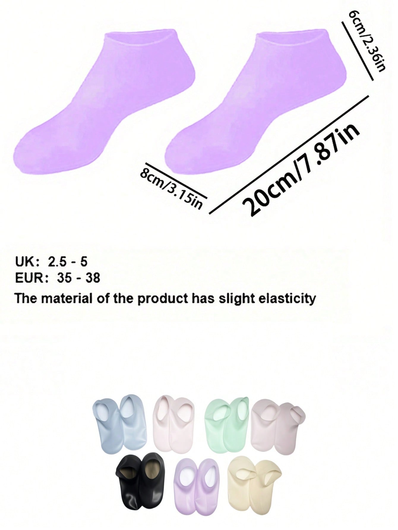 1 Pasang Kaus Kaki Masker Kaki - Heels ulasan dan harga