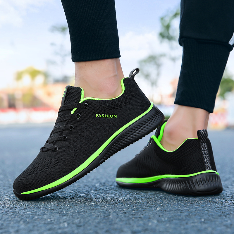MAEDEF sepatu atletik untuk pr - Knit Fabric Lace Up Sneakers ulasan dan harga