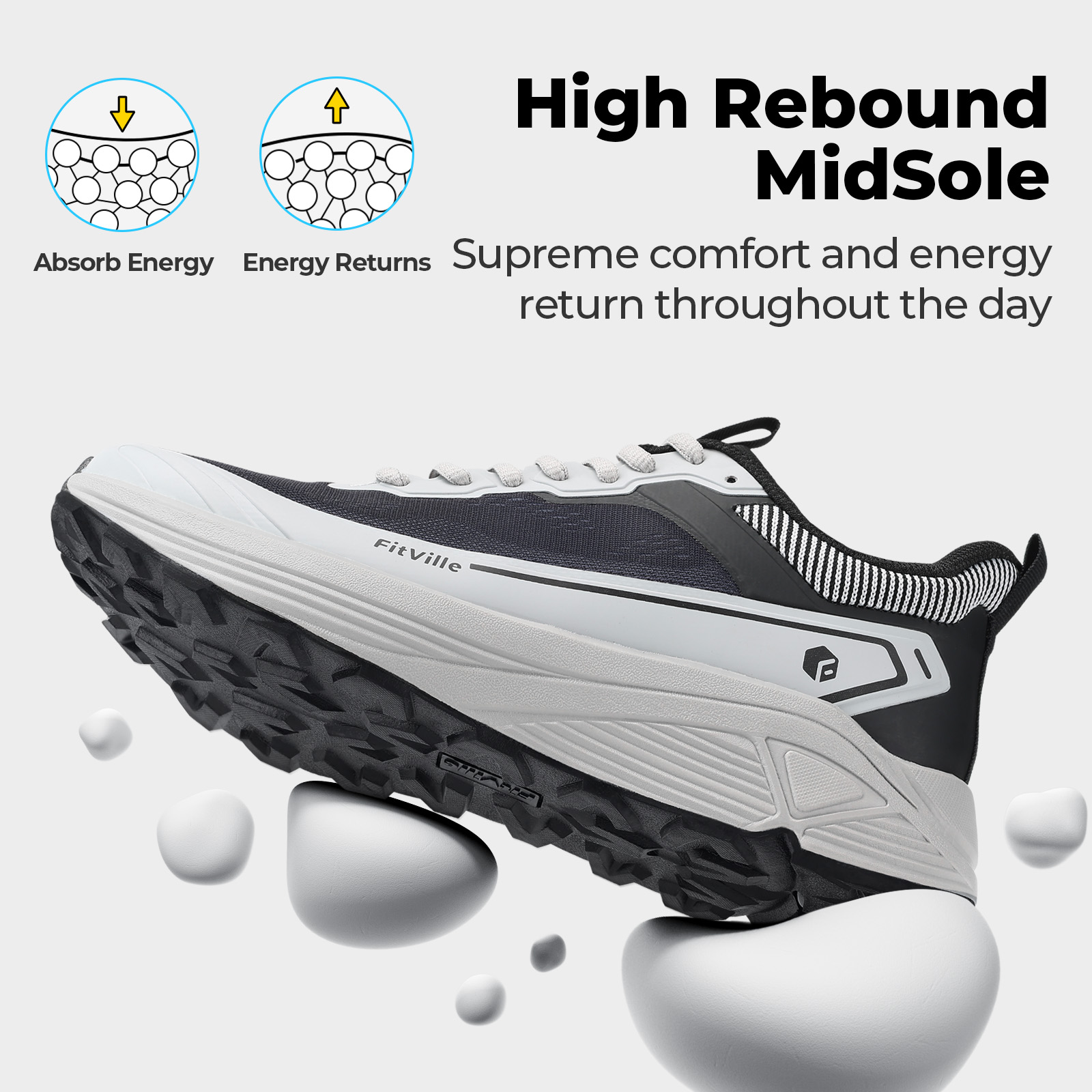 FitVille Sepatu Olahraga Lebar - Anti Slip Trail Running Sneakers ulasan dan harga
