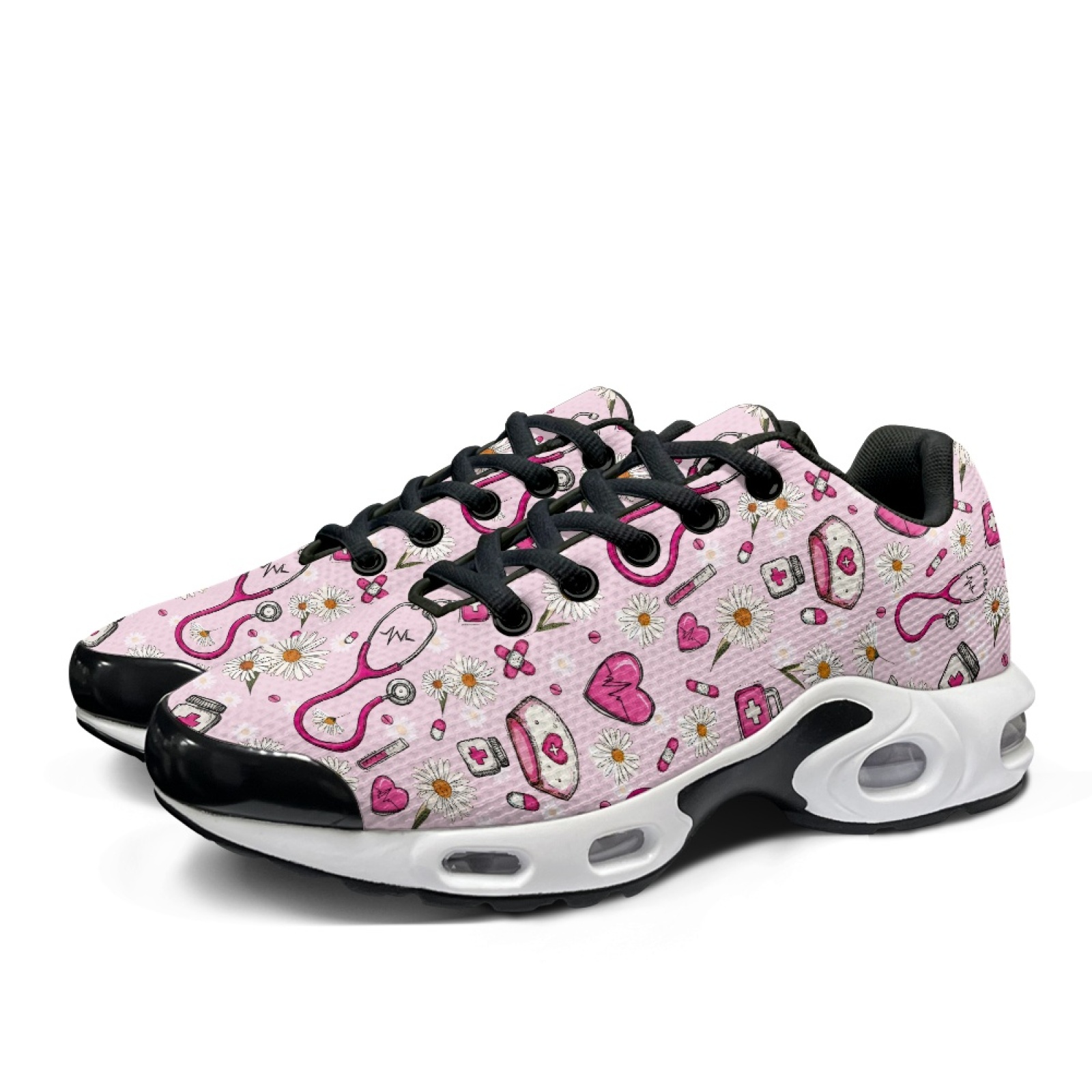 PENSTROLL Pink Daisy Hearts Se - Air Cushion Jogger Shoes Men ulasan dan harga