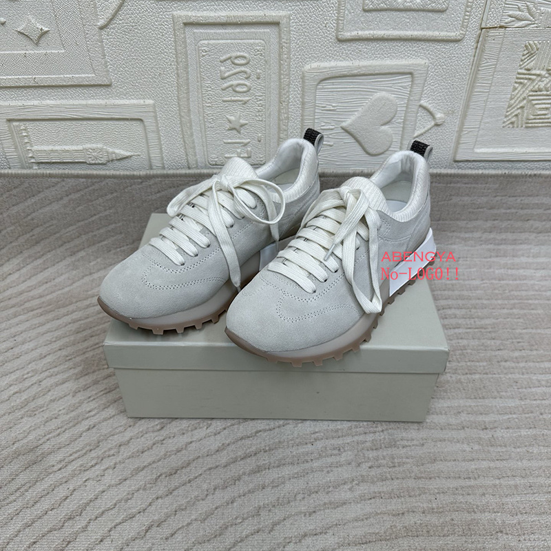 Sepatu Loafer Rajut Putih 2025 - Knit Fabric Lace Up Sneakers ulasan dan harga
