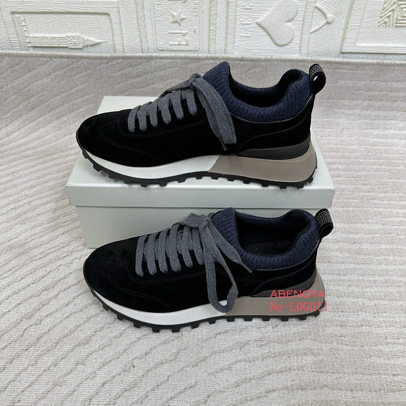 Sepatu Loafer Rajut Putih 2025 - Knit Fabric Lace Up Sneakers ulasan dan harga