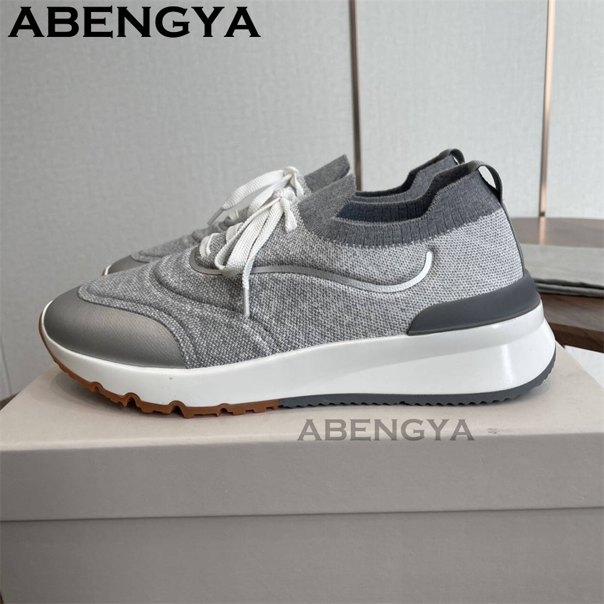 Sepatu Pantofel Rajutan Multiw - Knit Fabric Lace Up Sneakers ulasan dan harga